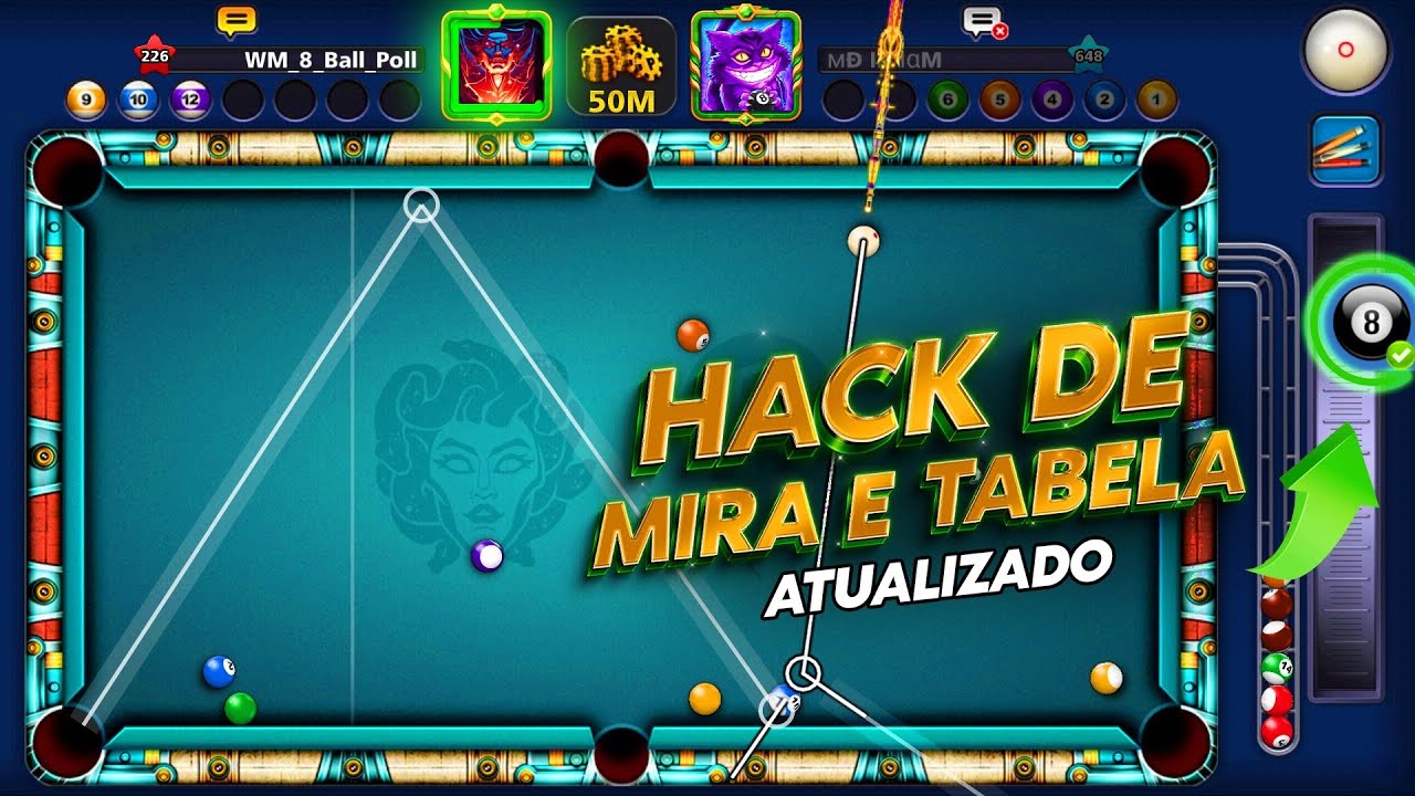 MIRA INFINITA E TABELA GRÁTIS NO 8 BALL POOL ATUALIZADO 