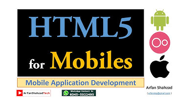 Mobile Application Development (3)| HTML5 for Mobile App Development| by Arfan Shahzad