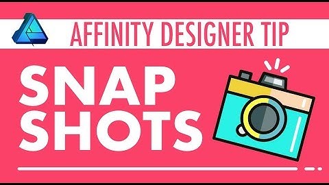 Affinity Designer Tutorial: SNAPSHOTS (Save multiple versions in JUST ONE file)