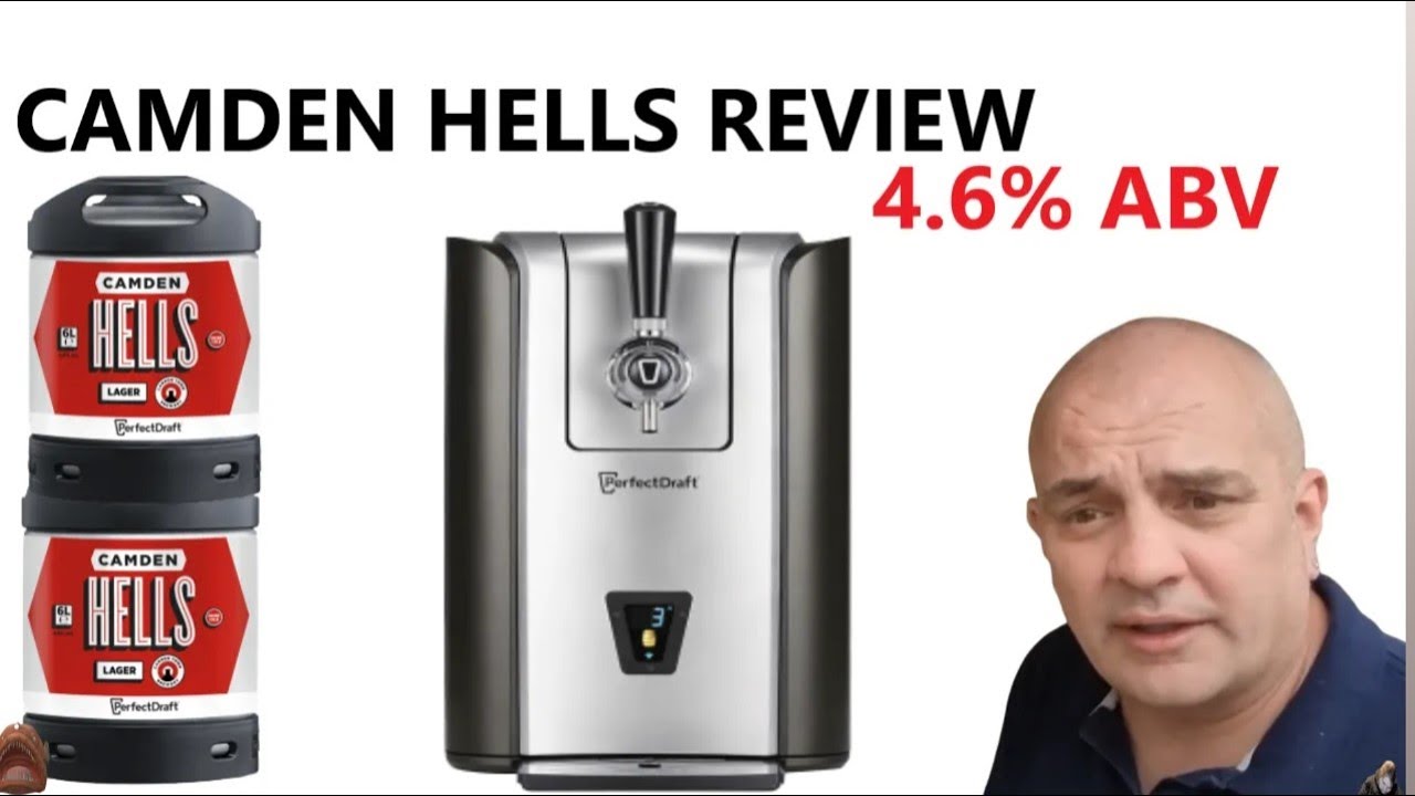 Camden Hells review 4.6% ABV Philips Perfect Draft Pro 6 litre Keg 