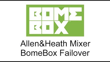 Tutorial: Redundant Failover with BomeBox and Allen & Heath Digital Mixer