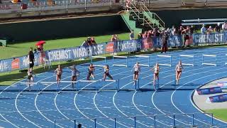 200M Hurdles U15 Women Final, Australian Junior Championships, Qsac 13 April 2023