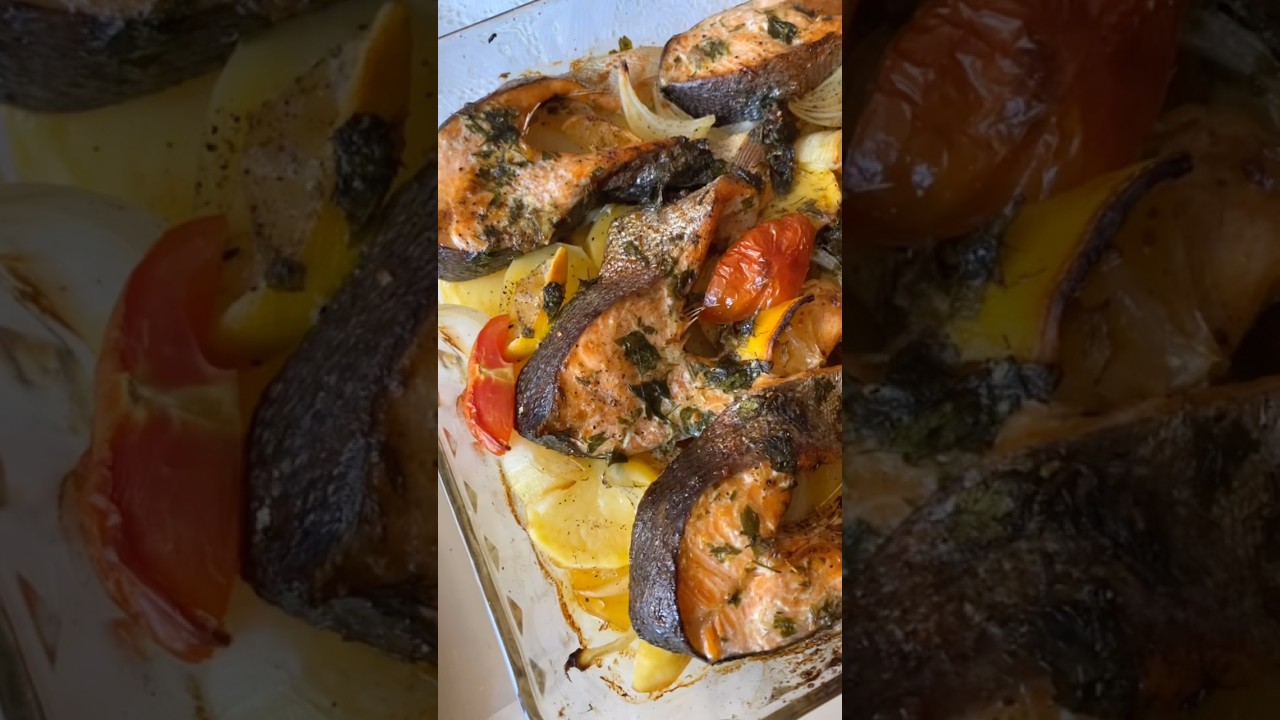 Mis gibi Fırında Somon😍🍣 #yemektarifleri #recipe #fishrecipe #tarif #shorts