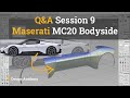 Autodesk alias tutorials i qa session 9  maserati mc20 bodyside