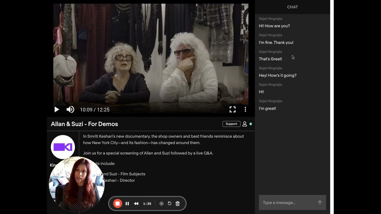 Walkthrough of Virtual Kinema