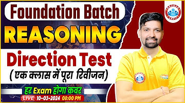 Reasoning Foundation Batch | Direction Test Reasoning Revision Class, Reasoning Class By Sandeep Sir