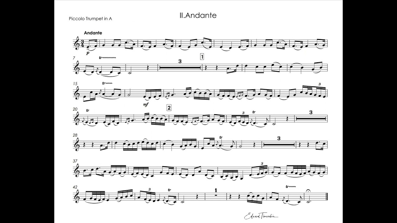 Tartini, Giuseppe  - Concerto for trumpet - Pacho Flores trumpet piccolo A