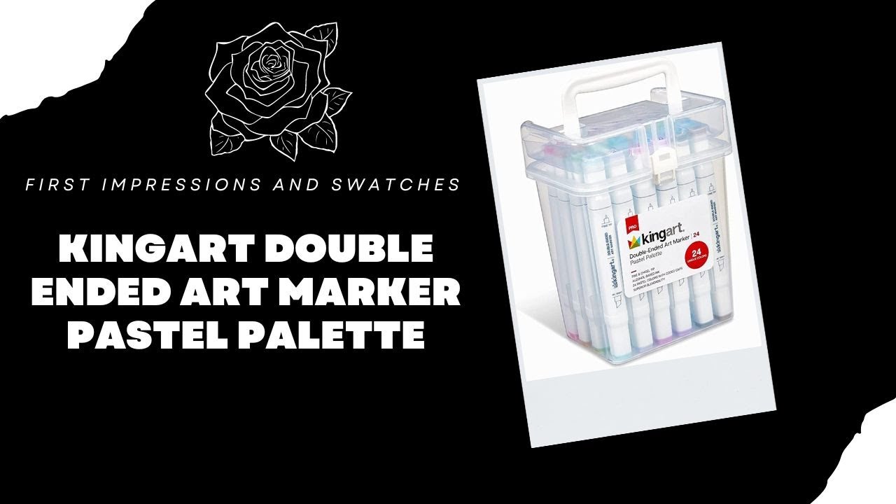 Kingart Double Ended Art Marker Pastel Palette Swatches YouTube