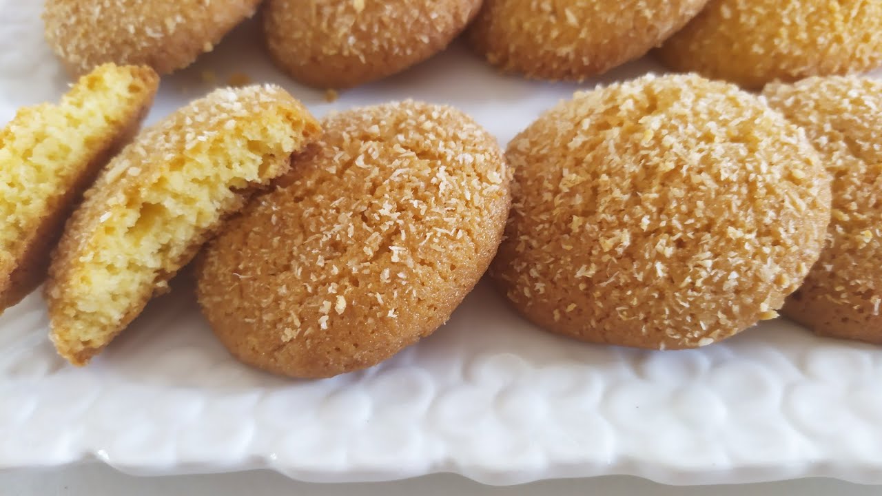 غريبة بدقيق الفينو (السميد الناعم) بمذاق البرتقال تدوب في الفم سهلةواقتصادية Orange semolina cookies
