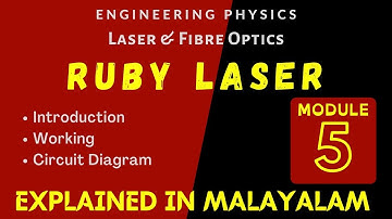 Ruby Laser | Laser Part -5 | Laser & Fibre Optics | Engineering Physics | module 5 | Target KTU