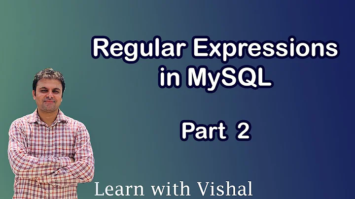 Regular Expression in MySQL  | Email Validation | MySQL | Learn with Vishal