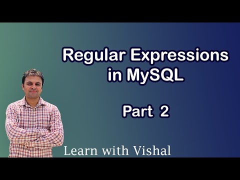 Regular Expression in MySQL  | Email Validation | MySQL | Learn with Vishal