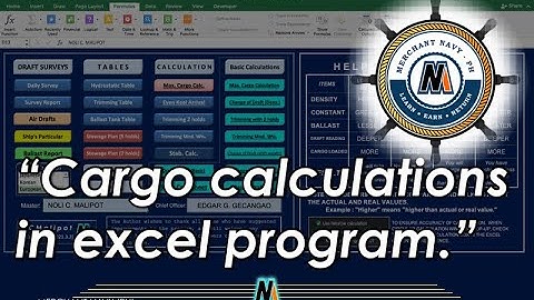 PATH Session S3.1 - Use of Cargo Calculation excel program (Ballast Report)