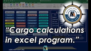Celebrity PATH Session S3.1 - Use of Cargo Calculation excel program (Ballast Report) Wealth