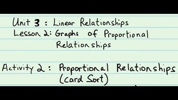 8th Grade Illustrative Mathematics: Grade 8; Unit 3; Lesson 2-2: Proportional Relationships