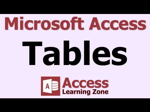 What is a Table in Microsoft Access? - YouTube