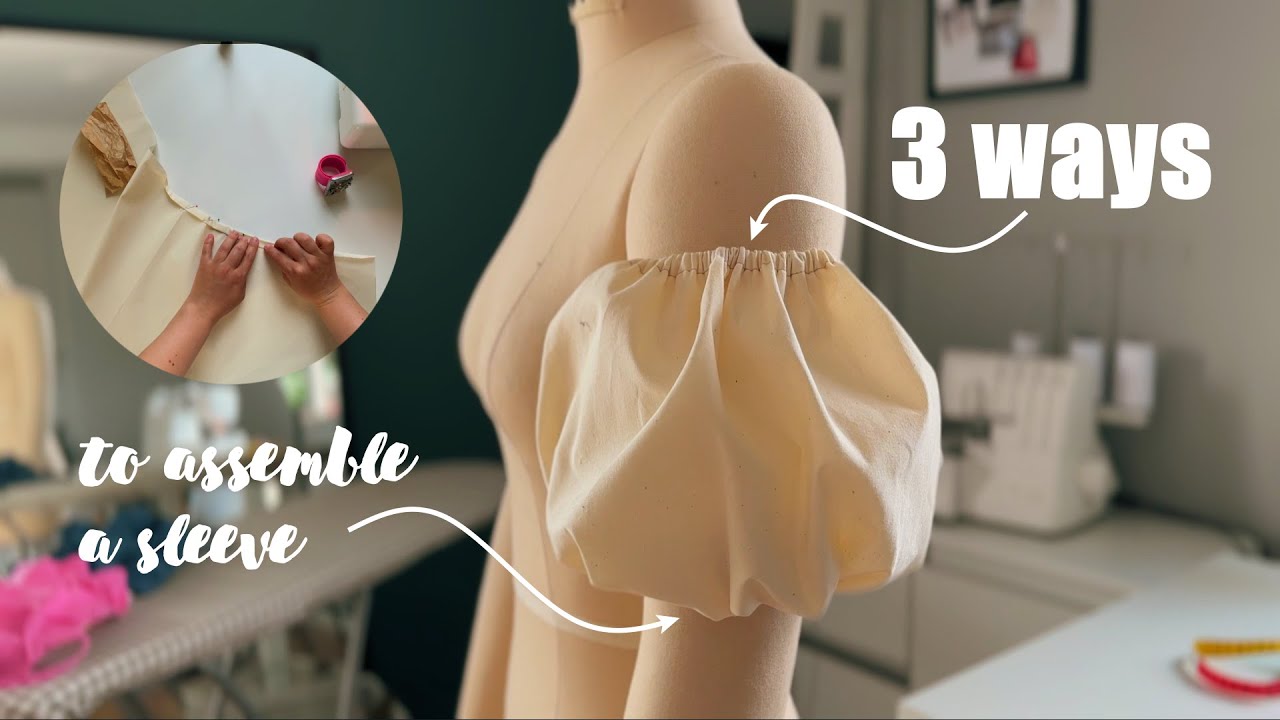 How to make a gather on a sleeve | 3 ways | Off shoulder Puff Sleeve ...