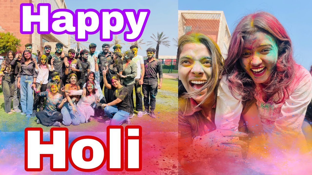 Holi Celebration in Galgotias University 😂💙|| Real ritz Vlogs. #holivlog #galgotiauniversity