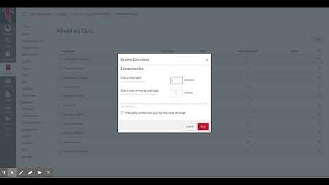 Giving extended time on Canvas Quiz