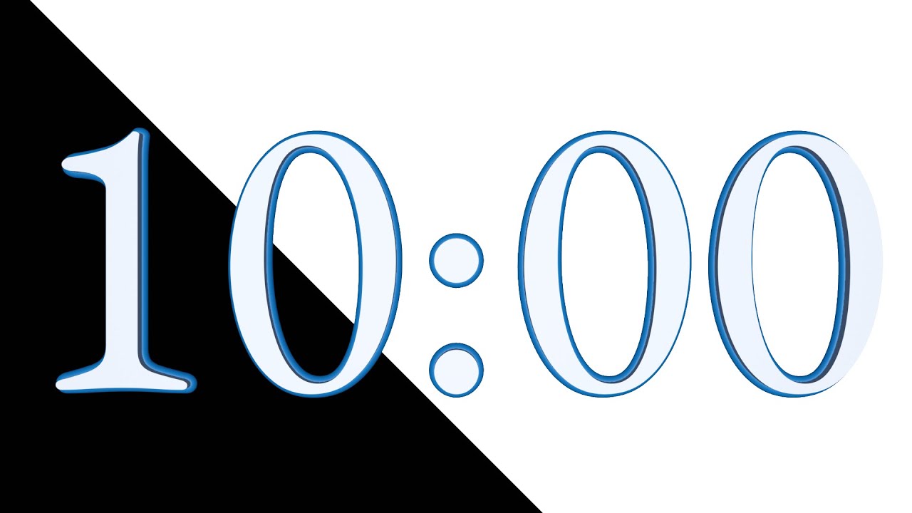 10-minute timer - no sound - diagonal fill