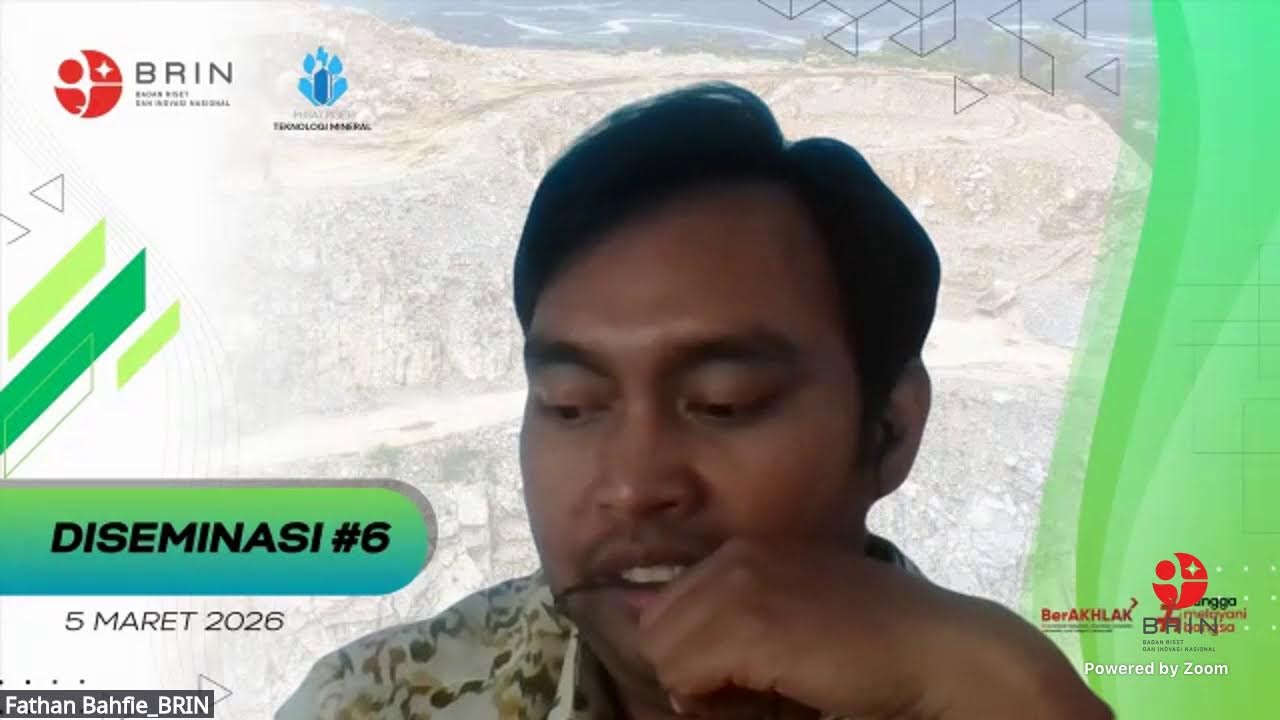 Webinar DISEMINASI #6 (Diskusi Seputar Mineral Strategis Indonesia) - Pusat Riset Teknologi Mineral