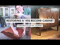 Restoring a vintage record cabinet  living room reno ep 5  renee renovates