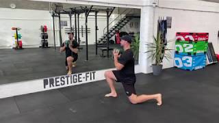 Kettlebell Goblet Alternating Forward Lunge demonstration