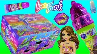 Lisa Frank Light-Up Stationery Box! Cosmetic Ice Cream Cone Bank! Lip Gloss Post Cards Stickers!