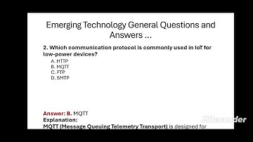 Emerging Technology Chapter 4: IoT | Final Exam Preparation @Mekuria-UTube