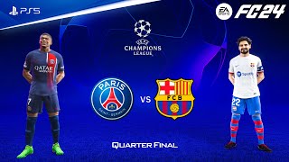 FC 24 - PSG vs Barcelona - UEFA Champions League Quarter Final | PS5™ [4K60]
