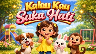Download Lagu Kalau Kau Suka Hati 🎵 | Lagu Anak Indonesia Populer | Tepuk Tangan \u0026 Lompat Hore! Animasi 3D Lucu MP3