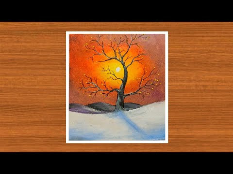 Featured image of post Winter Sunset Painting Easy - This is a tutorial for beginning painters or someone who has never painted to learn to paint a you could also finish it with black to make a silhouette painting.