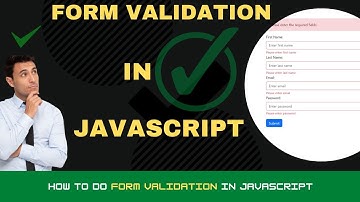 javascript form validation | form validation in javascript