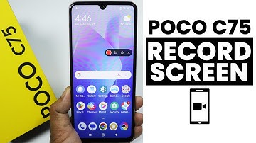 How to Record Screen On Poco C75 | Screen Record Settings