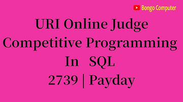 How To Solve URI Online Judge SQL #2739 - Payday