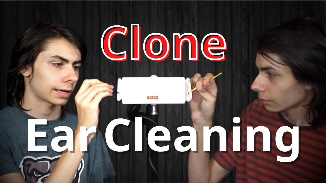 ASMR - Binaural Ear Cleaning with my CLONE Pt. 2! 👥 Let JJ15 and JJ16 Clean your Ears! 👂