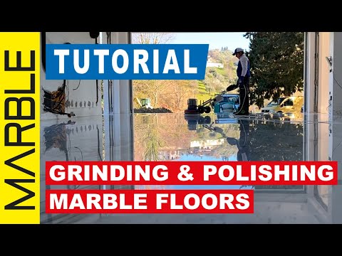 How to grind and polish marble floors. Full Tutorial step by step. HG Marble Floor Polishing