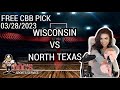 College Basketball Pick - Wisconsin vs North Texas Prediction, 3/28/2023 Free Best Bets & Odds
