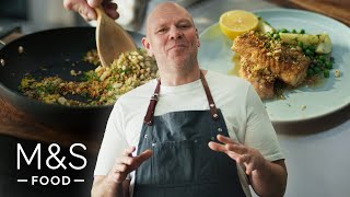 Tom Kerridge's Crispy Haddock with Lemon Jersey Royals | M&S FOOD