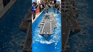 RC aircraft carrier model water