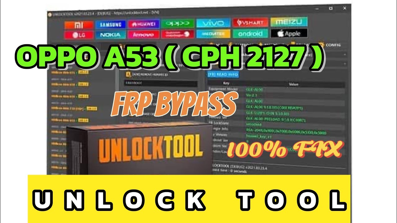Oppo A53 ( CPH2127 ) Frp Bypass Latest  Version  Unlock Tool 