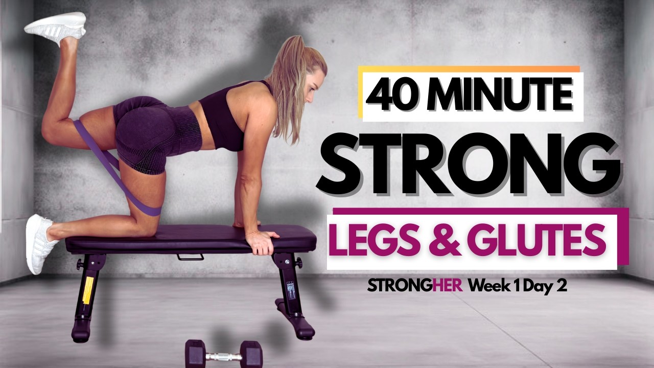 45 MIN NO REPEAT Lower Body Strength | Strong Legs & Glutes (Dumbbells ...
