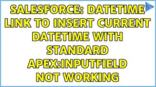 Salesforce: Datetime link to insert current datetime with standard apex:inputfield not working