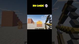 Minecraft Logic is Built Different 💀mine #minecraft #shorts