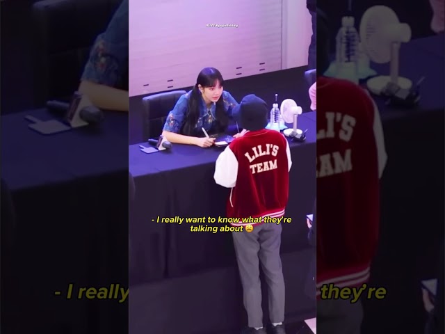 Lisa’s fanboys wearing her name jacket at Fansign 🥹 #lisa #blackpink #shorts | Kpopinfinitely class=