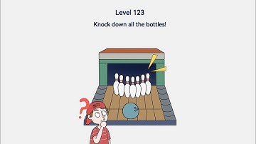 Brain Out 2 Level 123 Knock down all the bottles! Walkthrough Solution