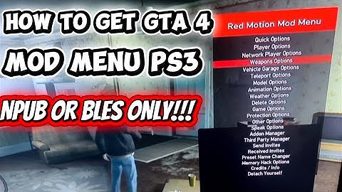 HOW TO GET MOD MENU ON GTA 4 PS3 NO PC OR USB NEEDED (NPUB OR BLES ONLY!!!!)