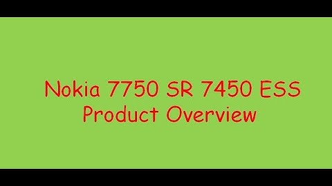 1 NoKia service router overview