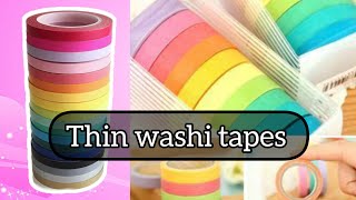 DIY how to make thin washi tapes for journaling | How to make washi tapes at home #washitapes