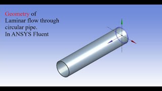 Laminar flow through circular pipe geometry in ansys fluent (Geometry part-1)